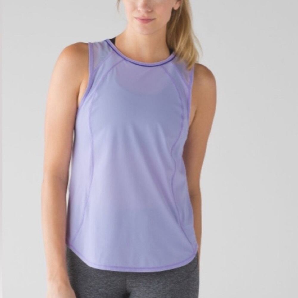 Lululemon Lavender Reflective Sculpt Tank Sz S